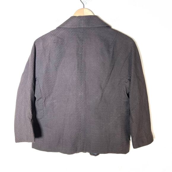 Chico’s 2  Brown seersucker business casual blazer suit jacket size 12 B138 - Picture 4 of 4